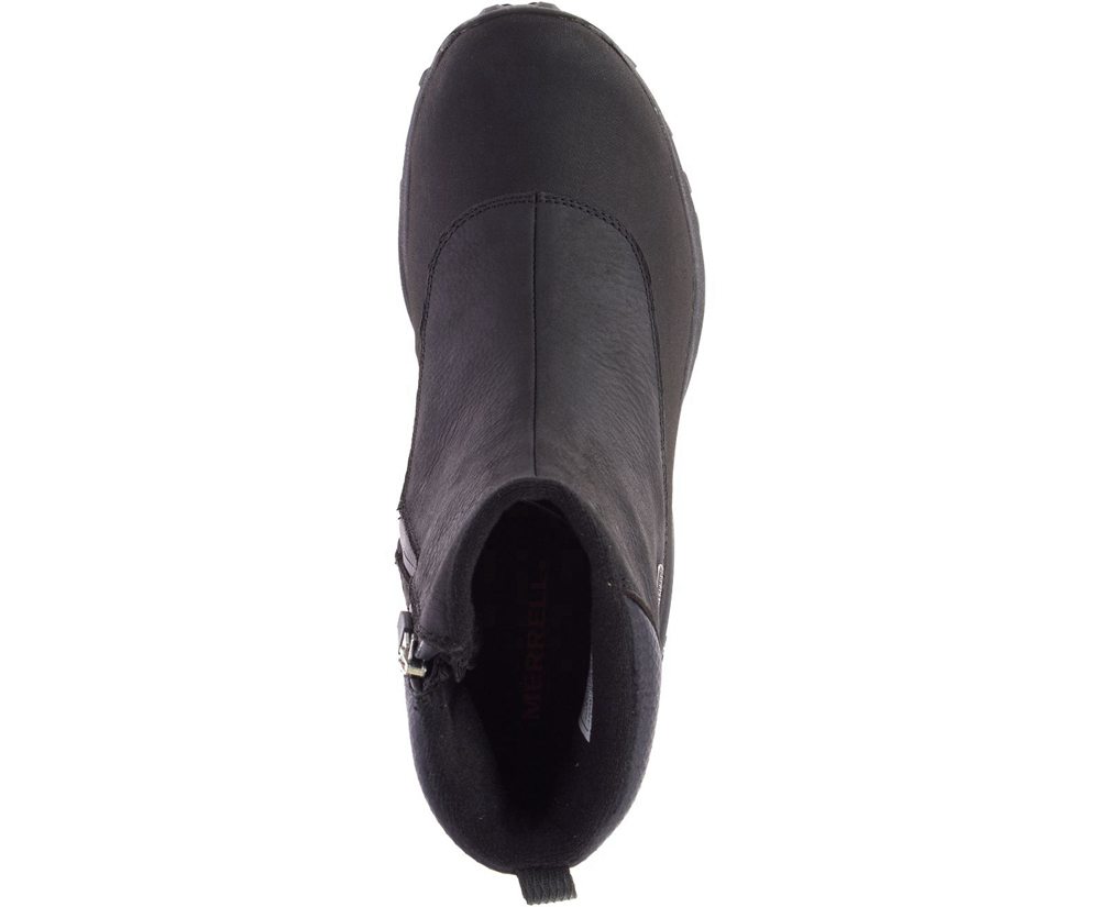 Merrell Boots Black - Thermo Kiruna Mid Zip Waterproof - Mens 97SUXOGJB